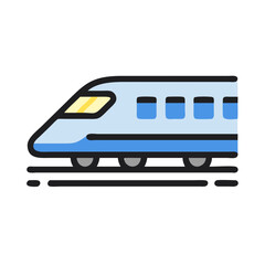 High-Speed Train Symbol Representing Fast Railway Transportation