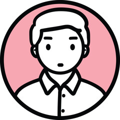 Vector avatar people line marker black cartoon profile picture people