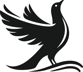 Vector pigeon bird silhouette isolated