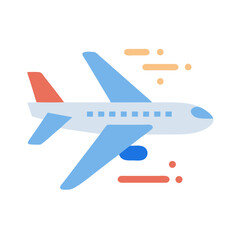 Airplane Travel Icon Representing Flight and Transportation