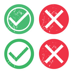 Check and Cross Icons Vector Design.