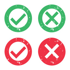Check and Cross Icons Vector Design.