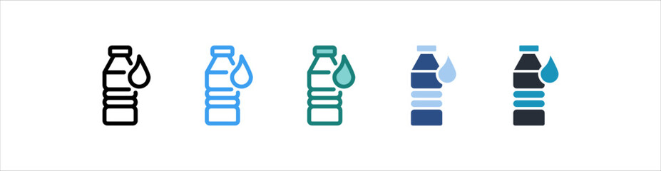 Mineral Water Icon In Different Style Vector