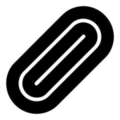 Abstract Black and White Pill Shaped Graphic with Rounded Corners Design