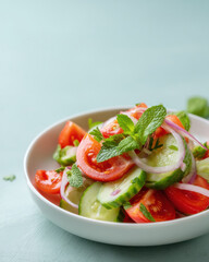 Kachumber Poster with Mint Garnish and Bright