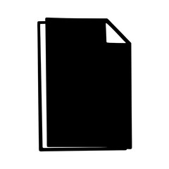 Fototapeta premium Simple icon of stacked documents or files with a folded corner page