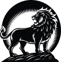 Obraz premium lion vector illustration
