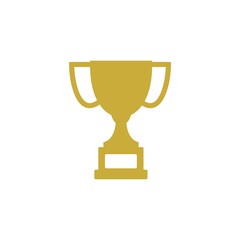 Cup trophy icon. Winner award sign isolated on white background