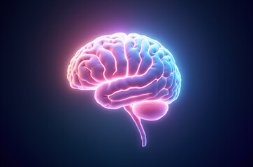 human brain colorful lights Neural Pathways  Concept brain full of creativity, showing multiple colors and actions, created with to represent how the,generative ai