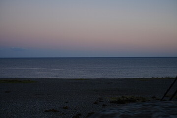 Mihama Beach at Sunset, Image of Evening in Mie, Japan - 日本 三重 七里御浜 ビーチ 夕暮れの景色