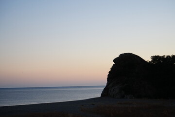 Mihama Beach at Sunset, Image of Evening in Mie, Japan - 日本 三重 七里御浜 ビーチ 夕暮れの景色
