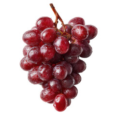 Fototapeta premium Red Grapes with Water Drops , isolated on white background png
