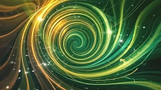 radiant green and yellow gradient swirl, bold contrasts and luminous highlights, a blend of warmth and vibrancy, captivating visual allure, abstract expressionism in motion high resolution