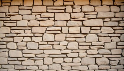 Obraz premium Beige Stone Wall Texture Background