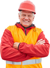 Proud architect or foreman in work clothing