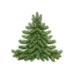 Fototapeta premium Elegant Christmas Fir Tree Graphic Design , isolated on white background png