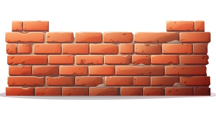 Obraz premium Professional photo of low brick wall with layers of cement and plaster for architecture projects