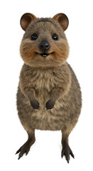 Obraz premium Smiling quokka posing with fur and charm