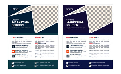 Creative professioanl a4 size flyer, flyer template layout and modern concept premium vactor, corporate modern and simple 2 colors template design.

