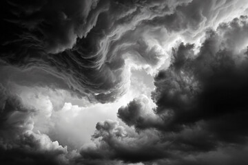 Obraz premium 015-049-Clouds-186-_Silhouette_of_swirling_storm_clouds._Emph
