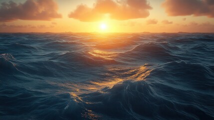 Obraz premium Vast ocean sunset