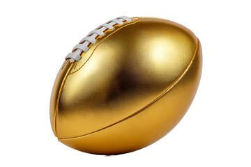 a gold football ball on a white background isolated white background