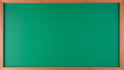 Isolated Green Chalkboard with Wooden Frame on Green Screen Background Perfect for Educational or Creative Projects