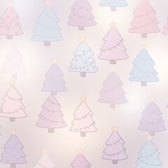 Pastel Dream: Christmas Tree Symphony