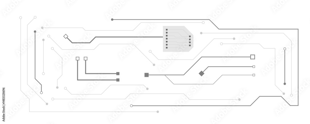 Poster abstract modern technology futuristic circuit board background. electronic motherboard with a networ