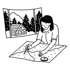 woman-planning-a-hiking-route---.eps