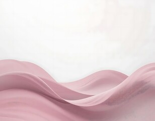 Fototapeta premium Abstract Pink Fabric Waves Against a White Backdrop for Minimalist Design