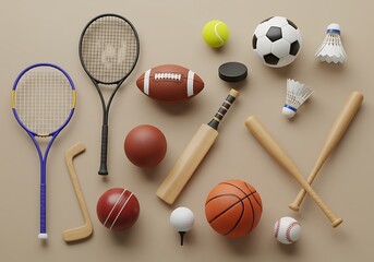Game On! A Sporty Still Life AI Generated