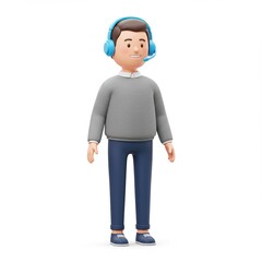 boy with headphones