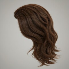 Naklejka premium Auburn Waves: Digital Rendering AI Generated