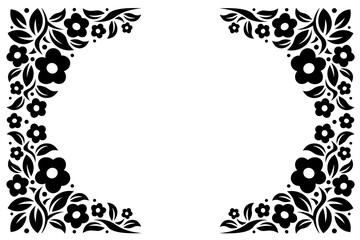 Floral Frame SVG, Flower Frame SVG, Floral Border SVG, Abstract Flower SVG