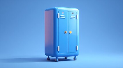 A vibrant, stylized locker