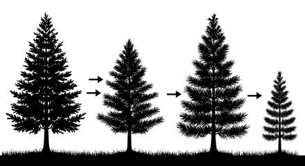 Obraz premium Evergreen Evolution AI Generated