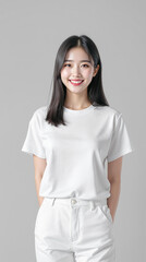 young asian woman in comfortable wear