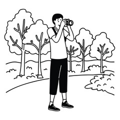 young-man-photographer-holding-camera-photographin.eps