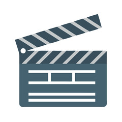Obraz premium Clapperboard Icon Representing Film Production and Cinematic Direction