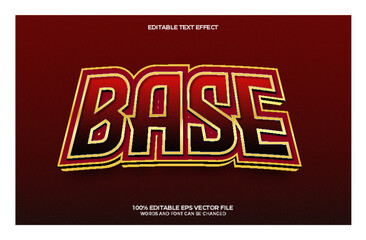 base 3d text effect