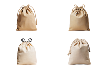 Eco-friendly drawstring muslin bags for storage and packaging