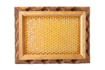 PNG Wooden honeycomb frame: natural beekeeping supplies for honey harvesting