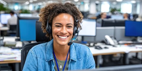 photo of african american tech support working in office 