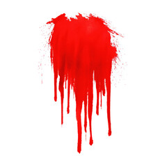 Vibrant Red Paint Drips - Abstract Art , isolated on white background png