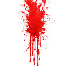 Red Paint Splatter Art , isolated on white background png