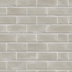 Obraz premium Neutral Taupe Subway Tile Wall Soft Matte Finish Texture