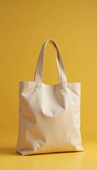Brown cotton tote bag, back view, eco-friendly shopper , market, texture