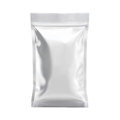 Blank Silver Foil Packaging Mockup , isolated on white background png