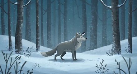 Fototapeta premium Winter's Silent Watch